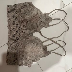 Anemone Lace Bralette in Taupe